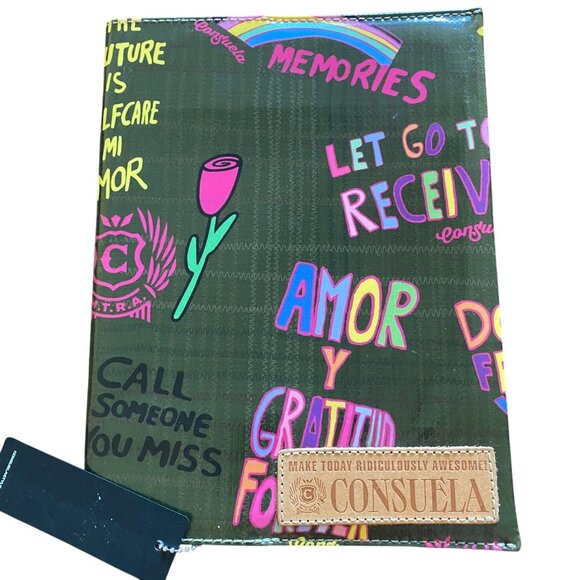 Consuela Olive green graffiti notebook cover New journal Compassion notebook - Picture 1 of 11